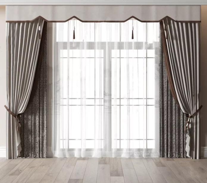 MODERN CURTAIN - SKETCHUP 3D MODEL - VRAY OR ENSCAPE - ID05412