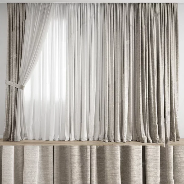 MODERN CURTAIN - SKETCHUP 3D MODEL - VRAY OR ENSCAPE - ID05414
