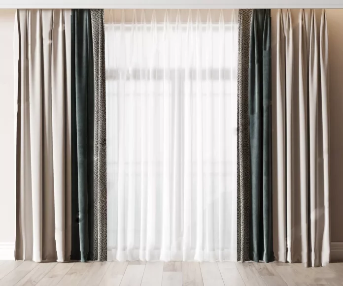 MODERN CURTAIN - SKETCHUP 3D MODEL - VRAY OR ENSCAPE - ID05418