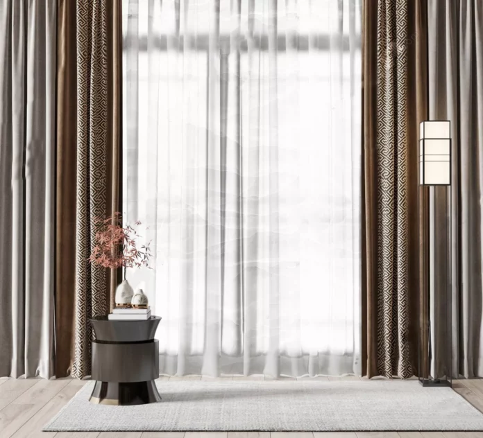 MODERN CURTAIN - SKETCHUP 3D MODEL - VRAY OR ENSCAPE - ID05419