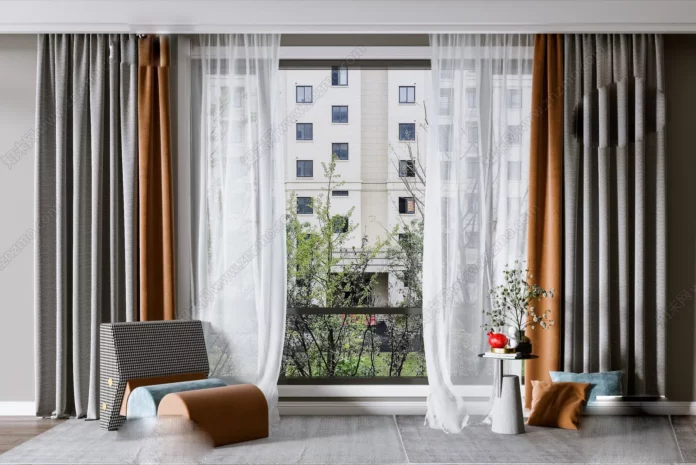 MODERN CURTAIN - SKETCHUP 3D MODEL - VRAY OR ENSCAPE - ID05444