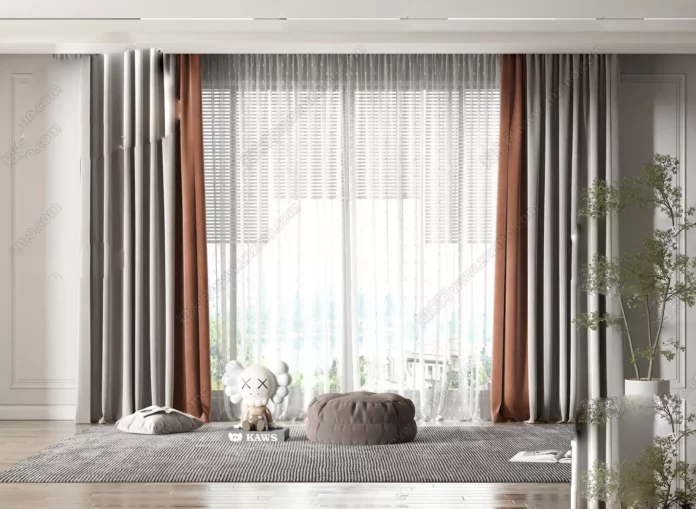MODERN CURTAIN - SKETCHUP 3D MODEL - VRAY OR ENSCAPE - ID05458