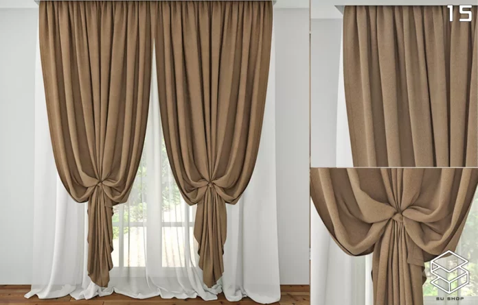 MODERN CURTAIN - SKETCHUP 3D MODEL - VRAY OR ENSCAPE - ID05471