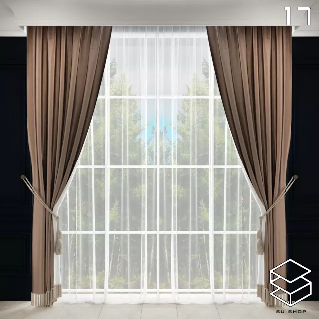 MODERN CURTAIN - SKETCHUP 3D MODEL - VRAY OR ENSCAPE - ID05473