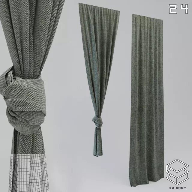 MODERN CURTAIN - SKETCHUP 3D MODEL - VRAY OR ENSCAPE - ID05481