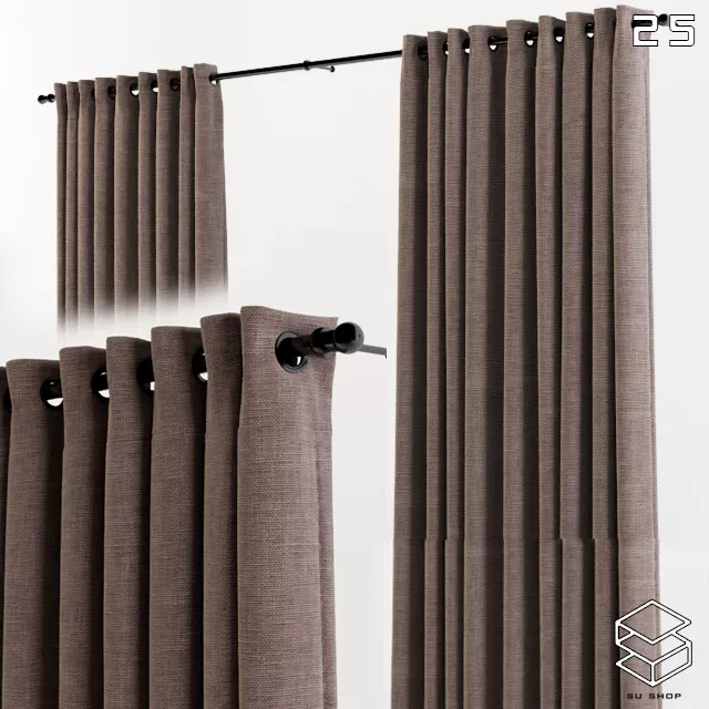 MODERN CURTAIN - SKETCHUP 3D MODEL - VRAY OR ENSCAPE - ID05482