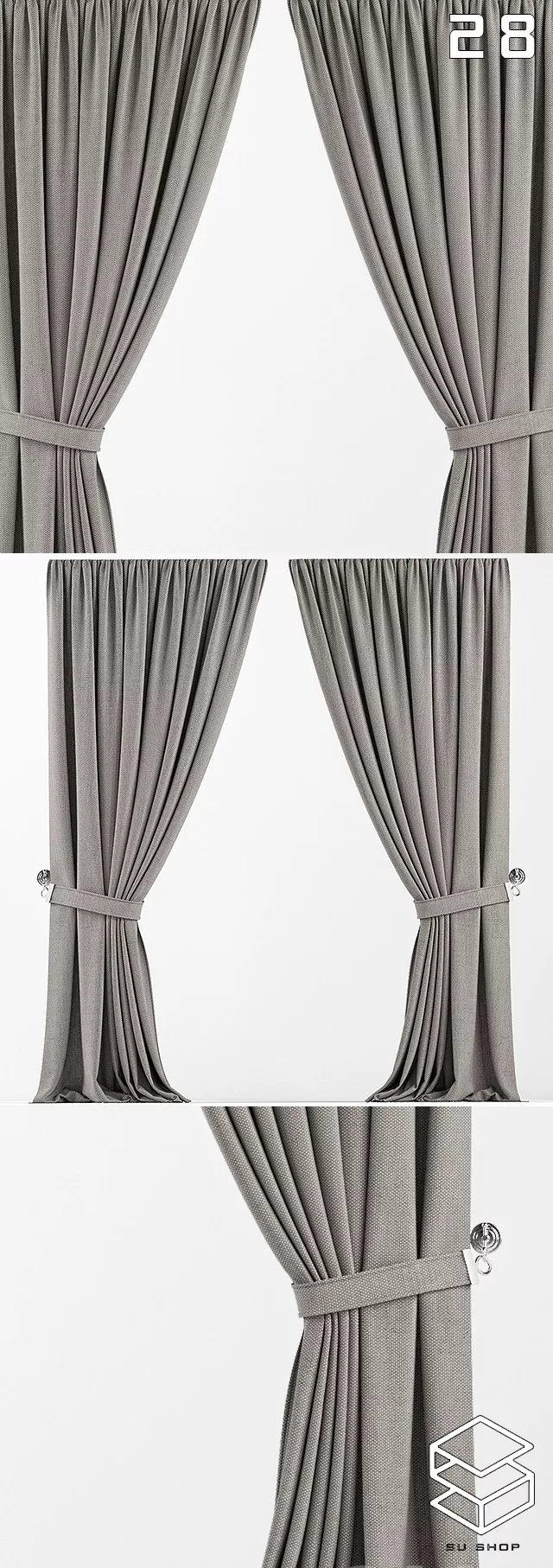 MODERN CURTAIN - SKETCHUP 3D MODEL - VRAY OR ENSCAPE - ID05485