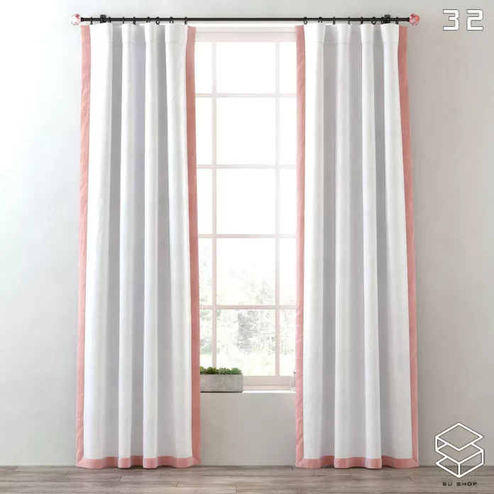 MODERN CURTAIN - SKETCHUP 3D MODEL - VRAY OR ENSCAPE - ID05490