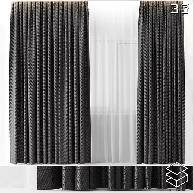 MODERN CURTAIN - SKETCHUP 3D MODEL - VRAY OR ENSCAPE - ID05491
