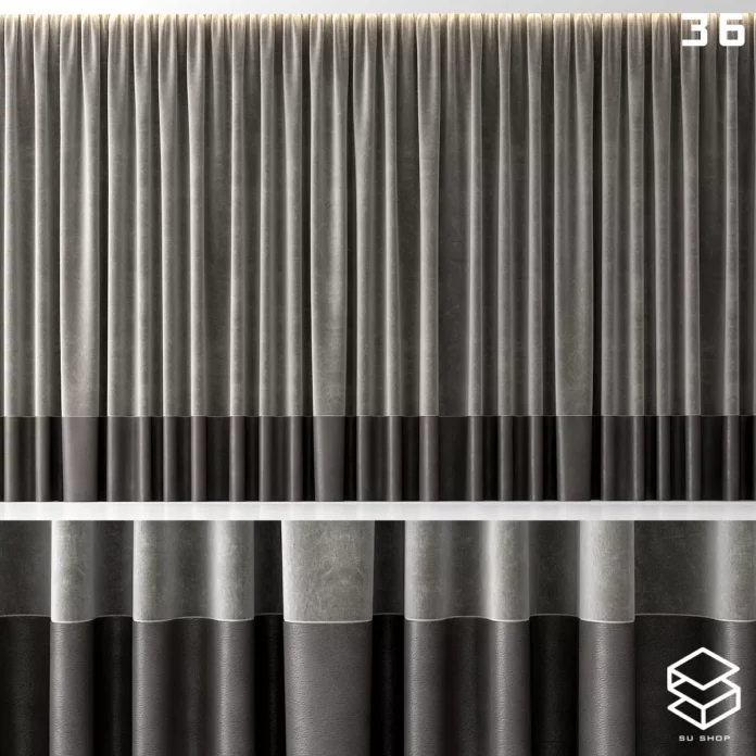 MODERN CURTAIN - SKETCHUP 3D MODEL - VRAY OR ENSCAPE - ID05494