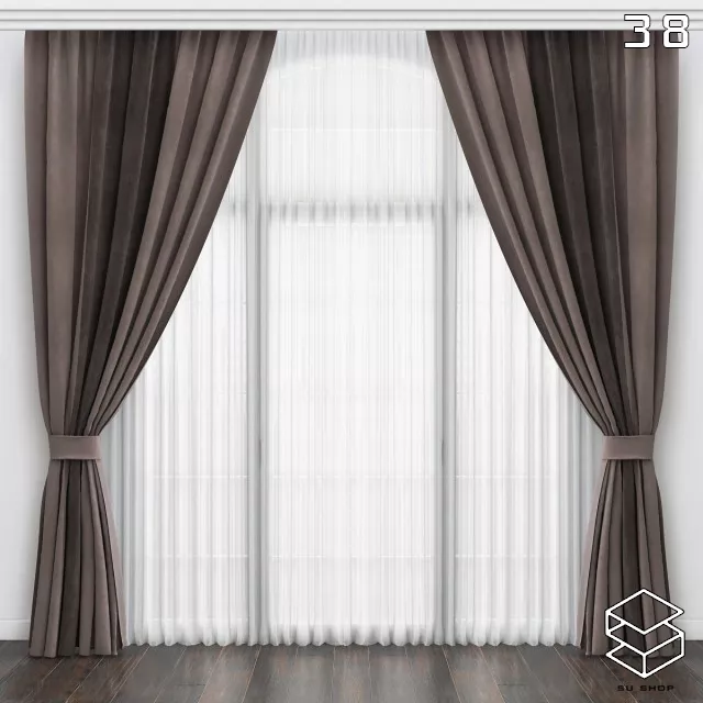 MODERN CURTAIN - SKETCHUP 3D MODEL - VRAY OR ENSCAPE - ID05496