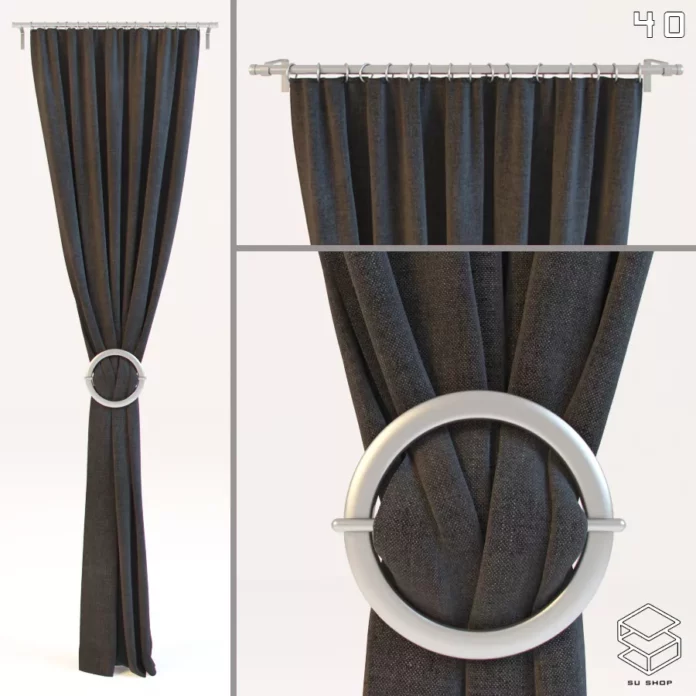 MODERN CURTAIN - SKETCHUP 3D MODEL - VRAY OR ENSCAPE - ID05499