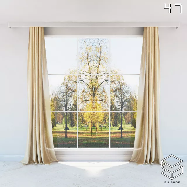 MODERN CURTAIN - SKETCHUP 3D MODEL - VRAY OR ENSCAPE - ID05506
