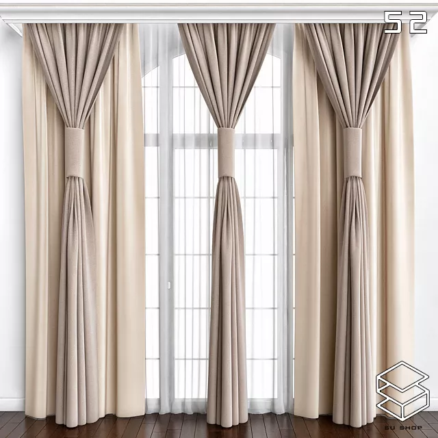 MODERN CURTAIN - SKETCHUP 3D MODEL - VRAY OR ENSCAPE - ID05512