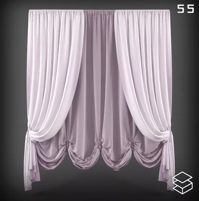 MODERN CURTAIN - SKETCHUP 3D MODEL - VRAY OR ENSCAPE - ID05515