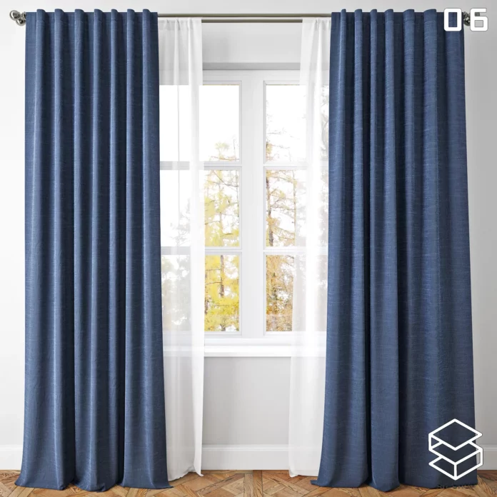 MODERN CURTAIN - SKETCHUP 3D MODEL - VRAY OR ENSCAPE - ID05520