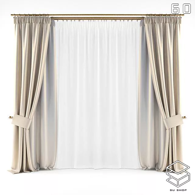 MODERN CURTAIN - SKETCHUP 3D MODEL - VRAY OR ENSCAPE - ID05521