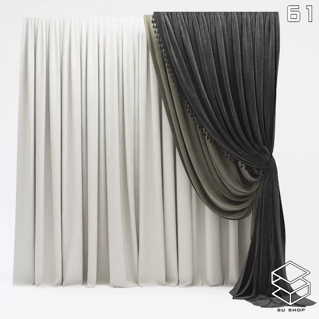 MODERN CURTAIN - SKETCHUP 3D MODEL - VRAY OR ENSCAPE - ID05522