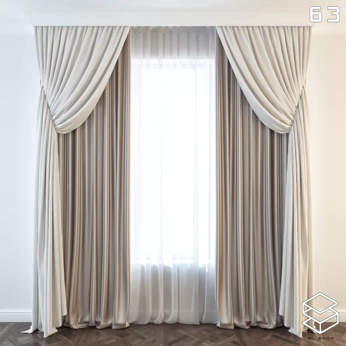 MODERN CURTAIN - SKETCHUP 3D MODEL - VRAY OR ENSCAPE - ID05524