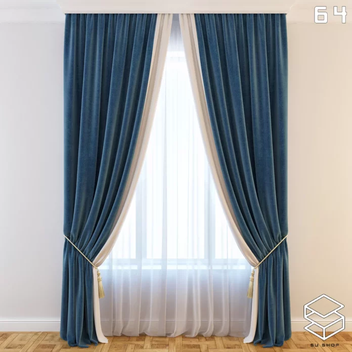 MODERN CURTAIN - SKETCHUP 3D MODEL - VRAY OR ENSCAPE - ID05525