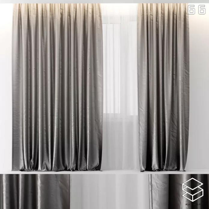 MODERN CURTAIN - SKETCHUP 3D MODEL - VRAY OR ENSCAPE - ID05527