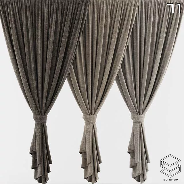 MODERN CURTAIN - SKETCHUP 3D MODEL - VRAY OR ENSCAPE - ID05533