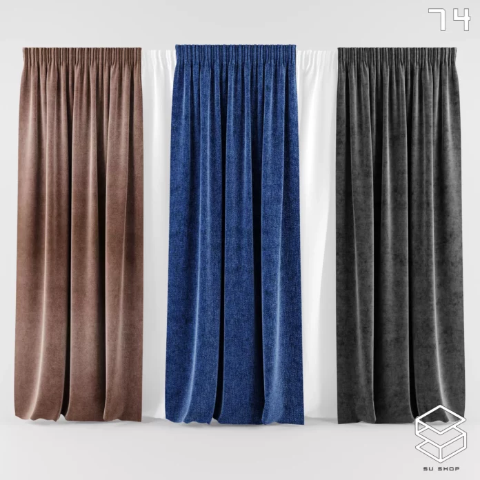 MODERN CURTAIN - SKETCHUP 3D MODEL - VRAY OR ENSCAPE - ID05536