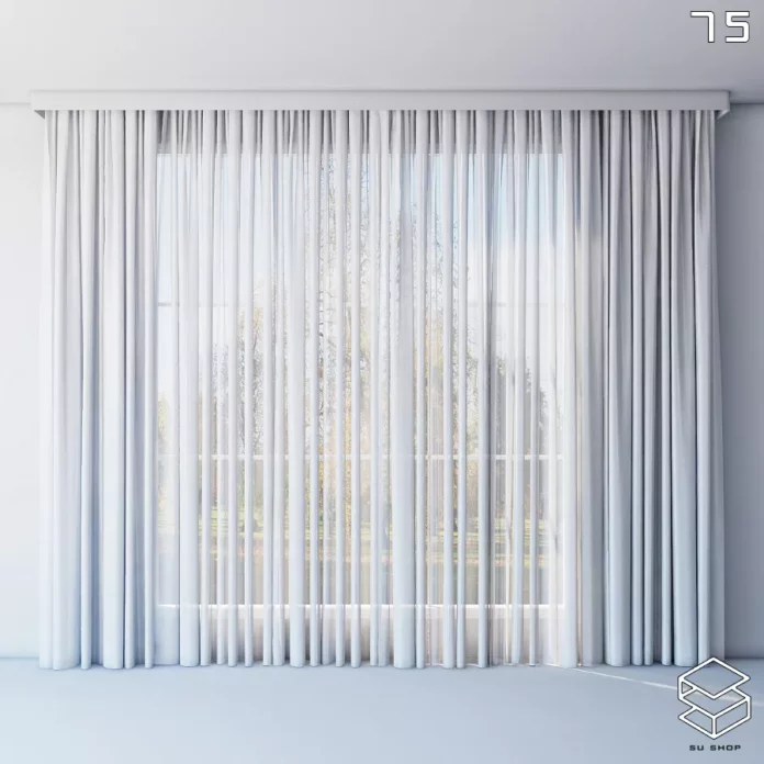 MODERN CURTAIN - SKETCHUP 3D MODEL - VRAY OR ENSCAPE - ID05537