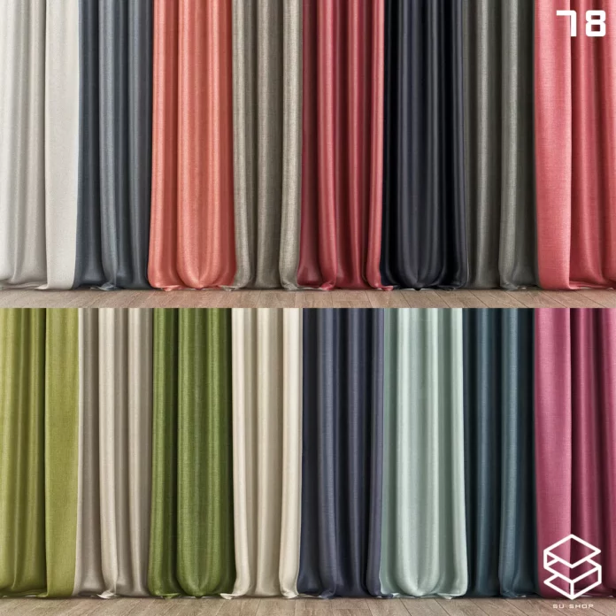MODERN CURTAIN - SKETCHUP 3D MODEL - VRAY OR ENSCAPE - ID05540