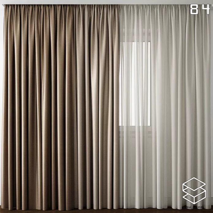 MODERN CURTAIN - SKETCHUP 3D MODEL - VRAY OR ENSCAPE - ID05547