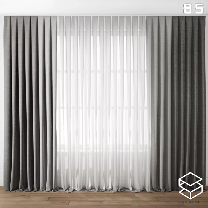MODERN CURTAIN - SKETCHUP 3D MODEL - VRAY OR ENSCAPE - ID05548