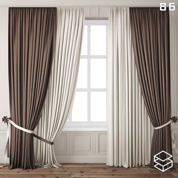 MODERN CURTAIN - SKETCHUP 3D MODEL - VRAY OR ENSCAPE - ID05549