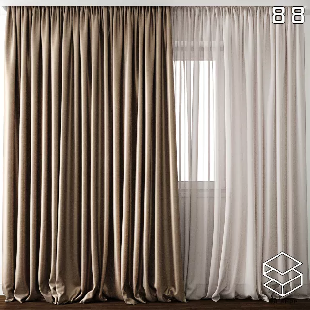 MODERN CURTAIN - SKETCHUP 3D MODEL - VRAY OR ENSCAPE - ID05551