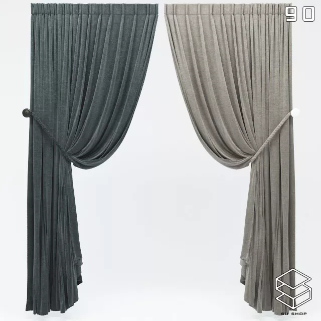 MODERN CURTAIN - SKETCHUP 3D MODEL - VRAY OR ENSCAPE - ID05554