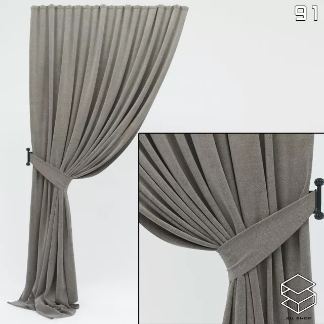 MODERN CURTAIN - SKETCHUP 3D MODEL - VRAY OR ENSCAPE - ID05555