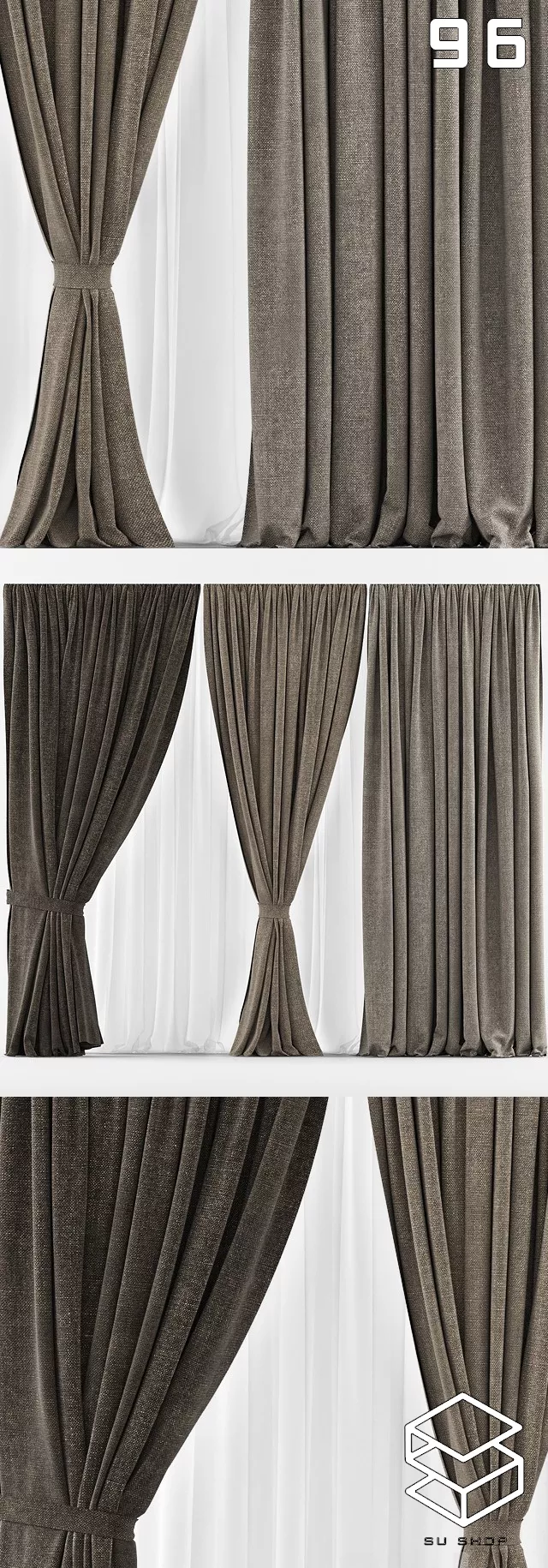 MODERN CURTAIN - SKETCHUP 3D MODEL - VRAY OR ENSCAPE - ID05560