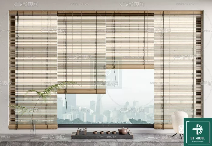MODERN CURTAIN - SKETCHUP 3D MODEL - VRAY OR ENSCAPE - ID05580