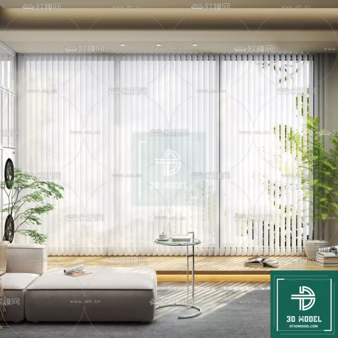 MODERN CURTAIN - SKETCHUP 3D MODEL - VRAY OR ENSCAPE - ID05581