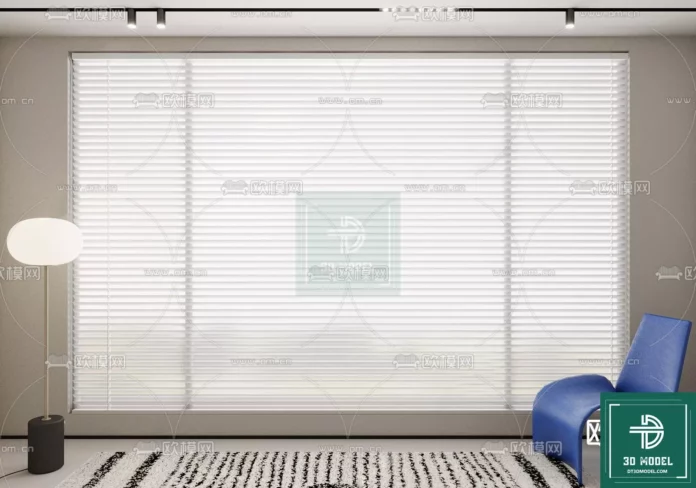 MODERN CURTAIN - SKETCHUP 3D MODEL - VRAY OR ENSCAPE - ID05583