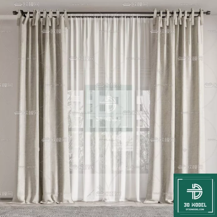 MODERN CURTAIN - SKETCHUP 3D MODEL - VRAY OR ENSCAPE - ID05590