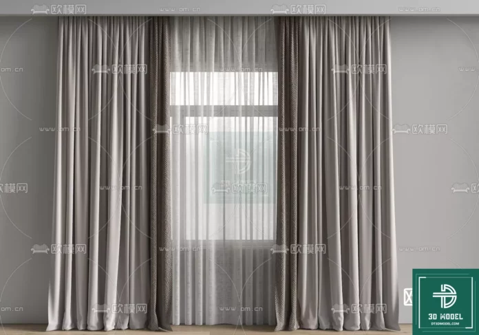 MODERN CURTAIN - SKETCHUP 3D MODEL - VRAY OR ENSCAPE - ID05593