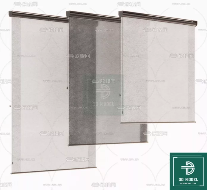 MODERN CURTAIN - SKETCHUP 3D MODEL - VRAY OR ENSCAPE - ID05616