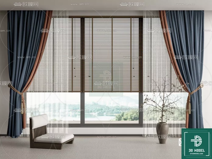 MODERN CURTAIN - SKETCHUP 3D MODEL - VRAY OR ENSCAPE - ID05619