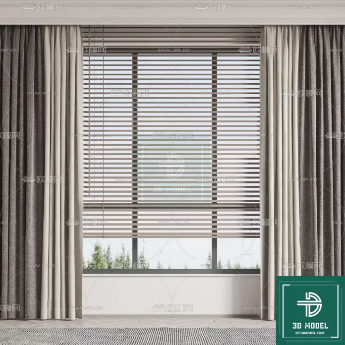 MODERN CURTAIN - SKETCHUP 3D MODEL - VRAY OR ENSCAPE - ID05623