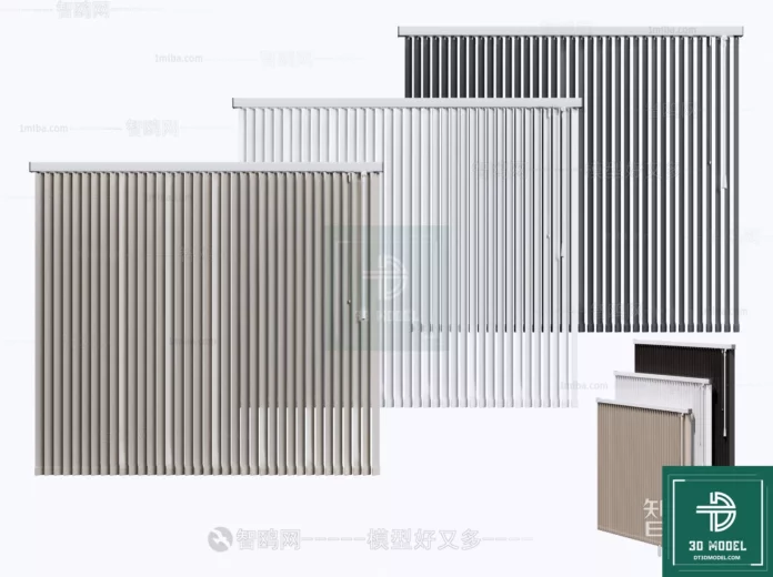 MODERN CURTAIN - SKETCHUP 3D MODEL - VRAY OR ENSCAPE - ID05650