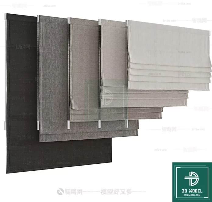 MODERN CURTAIN - SKETCHUP 3D MODEL - VRAY OR ENSCAPE - ID05653