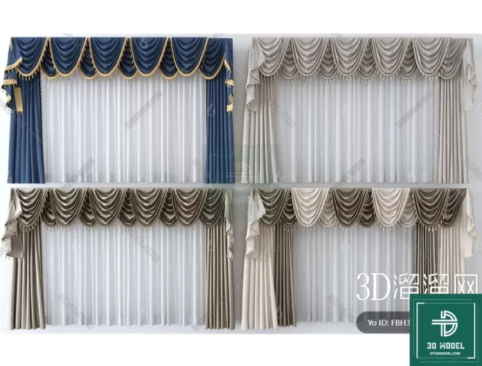 MODERN CURTAIN - SKETCHUP 3D MODEL - VRAY OR ENSCAPE - ID05662