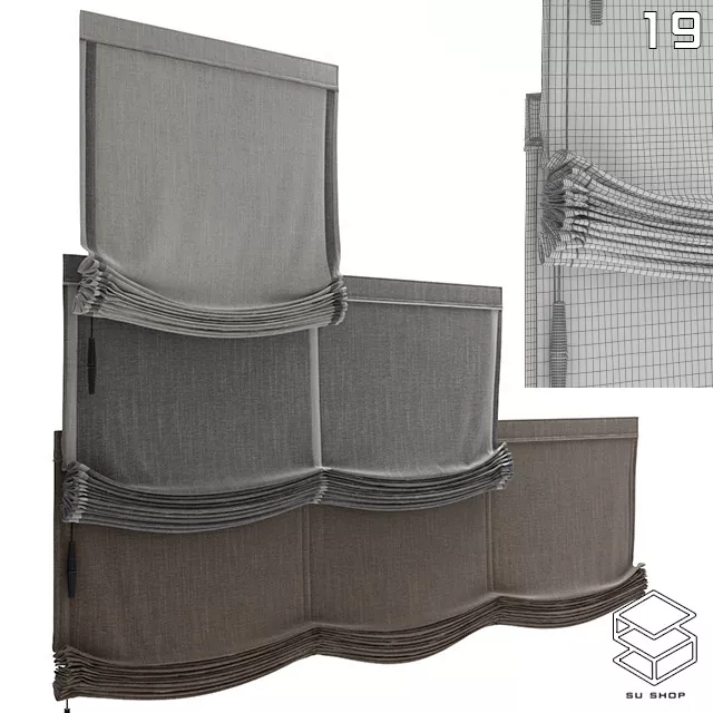 MODERN CURTAIN - SKETCHUP 3D MODEL - VRAY OR ENSCAPE - ID05673