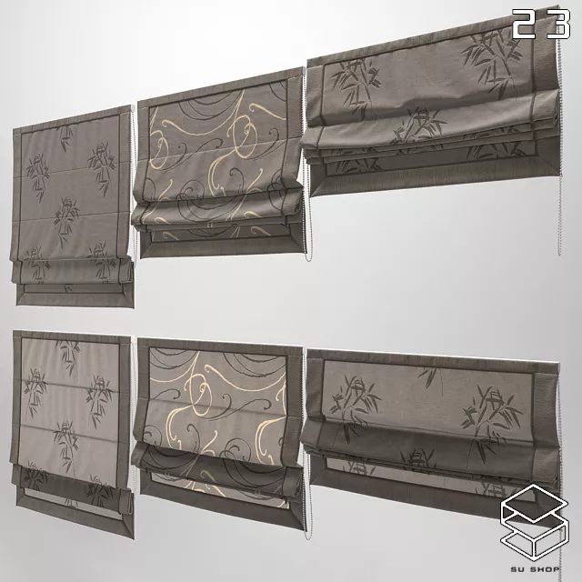 MODERN CURTAIN - SKETCHUP 3D MODEL - VRAY OR ENSCAPE - ID05678
