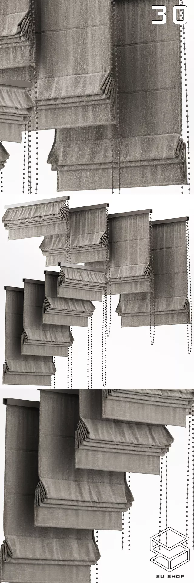 MODERN CURTAIN - SKETCHUP 3D MODEL - VRAY OR ENSCAPE - ID05686